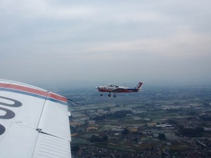 編隊飛行で上昇中